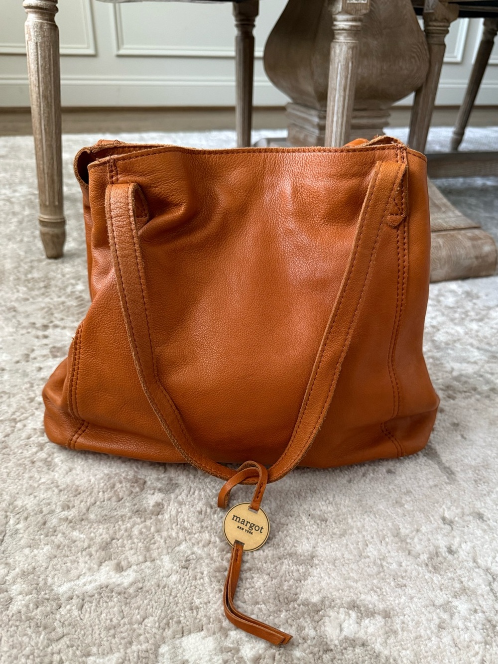 Anthropologie Margot Tan Leather Handbag